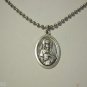 Silver Plated Saint Alice Medal on a Stainless Steel Ball Chain Necklace