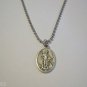 St. Bernard Medal on a Stainless Steel Ball Chain Necklace ~