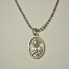 Saint Paul of the Cross on a  30" 2.4mm Stainless Steel Ball Chain Necklace