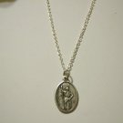 Oxidized Silver Plate Saint Joan of Arc Necklace Soldiers, France, Military