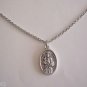 Oxidized Silver Plated Saint James on a Stainless Steel Necklace Rheumatoid