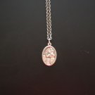 Oxidized Silver St. Christopher St. Anthony Medal Stainless Steel Necklace