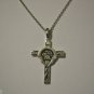 Celtic Irish Claddagh Cross on a 24" Stainless Steel Necklace Won't Tarnish or Rust
