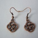Small Copper Plated Celtic Knot Earrings ~ Warding off Sickness and Setbacks