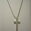 Silver Plated CROSS on a 24"Stainless Steel Necklace