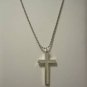 Silver Plated CROSS on a 24"Stainless Steel Necklace