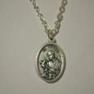 Saint Gerard / Mother of Perpetual Help 24" Stainless Steel Necklace