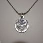 Silver Plated Army & St. Christopher on a 24" Bar & Ball Stainless Steel Necklace