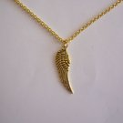 Beautiful Gold Plated Angel Wing on a 24" 2.2 mm Gold Plated Necklace