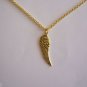 Beautiful Gold Plated Angel Wing on a 24" 2.2 mm Gold Plated Necklace