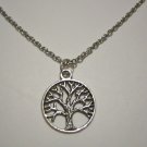 Antiqued Silver Plated Tree of Life Pendant on a 18" Stainless Steel Necklace