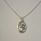 Silver Plated OM AUM Symbol on 24" Stainless Steel Necklace ~ BUDDHISM ~ HINDUISM ~ JAINISM ~ MANTRA