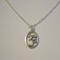 Silver Plated OM AUM Symbol on 24" Stainless Steel Necklace ~ BUDDHISM ~ HINDUISM ~ JAINISM ~ MANTRA