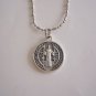 St. Benedict Medal on a 24" 1.5mm Bar and Ball Stainless Steel Necklace STUDENTS