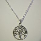 Silver Plated Tree of Life Pendant on a 24" Stainless Steel Necklace ~ FREE SHIPPING