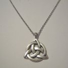 A Large Celtic Knot on a 24" Stainless Steel Necklace ~ Irish ~ Never Ending