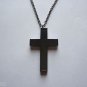 A Beautiful Large Hematite Cross on a 24" Gunmetal Necklace
