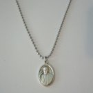 Pope Francis on a 24" Stainless Steel Ball Chain Necklace ~ San Pietro on the back