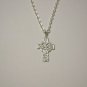 Beautiful Pewter Irish Celtic Cross on a 24" Stainless Steel Necklace