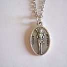 Saint Dismas Penitent Thief Medal  on a 24" Stainless Steel Necklace