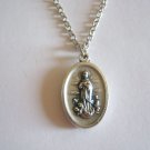 Our Lady of Assumption Sacred Heart Medal  on a 24" Stainless Steel Necklace