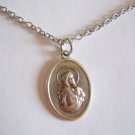 Madonna of the Streets Medal Virgin Mary on a 24" Stainless Steel Necklace