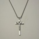 Christ on the Cross on a 30" Stainless Steel Ball Chain Necklace