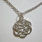 Silver Plated Round Celtic Knot on a 24" Stainless Steel Necklace