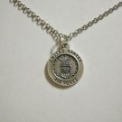 Oxidized Silver Plated Air Force & St. Christopher on a 24" Stainless Steel Necklace