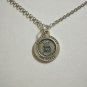 Oxidized Silver Plated Air Force & St. Christopher on a 24" Stainless Steel Necklace