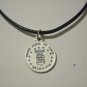 US Air Force St. Christopher 18" Black Leather Necklace