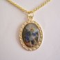 Gold Plated Colored St. Michael Devotional Medal on a 24" Gold Plated Necklace