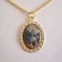 Gold Plated Colored St. Michael Devotional Medal on a 24" Gold Plated Necklace