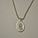 Guardian Angel Medal on a 30" Stainless Steel Ball Necklace
