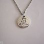 Silver Plated Love and Beloved Medallion on a 24" Stainless Steel Necklace