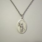 Joan of Arc Holy Medal on a 24" Stainless Steel Necklace Soldiers Captives