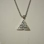 Pewter Celtic Triquetra on a 24" Stainless Steel Ball Chain Necklace ~ Irish ~