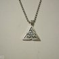 Pewter Celtic Triquetra on a 24" Stainless Steel Ball Chain Necklace ~ Irish ~