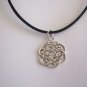 Beautiful Shiny Celtic Knot Circle on a 18" Black Suede Choker or Necklace