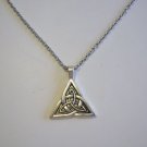 Beautiful Pewter Celtic Triquetra on a 24" Stainless Steel Necklace Trinity Knot
