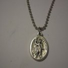 St. Expedite Medal on a 24"Stainless Steel Ball Chain Necklace