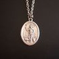 Oxidized Silver Saint Lazarus Medal on a 24" Stainless Steel Necklace ~ The Sick