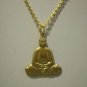 Brass Buddha on a 24" Gold Plated Necklace PEACE BUDDHISM KARMA