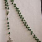 Saint Jude Rosary 8mm Green Glass Beads  ~ Celtic ~ Irish ~ Colored St. Jude