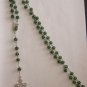 Saint Jude Rosary 8mm Green Glass Beads ~ Celtic ~ Irish ~ Colored St. Jude
