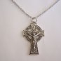 Beautiful Antiqued Silver Plated Celtic Crucifix on a 24" Stainless Steel Necklace