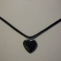 A Beautiful Hematite Heart on an 18" Black Suede Necklace