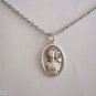 ** NEW ** Oxidized Silver Plated St. Sebastian on a 24" Stainless Steel Necklace