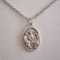 Oxidized Silver Plated Holy Trinity on a 24" Stainless Steel Necklace