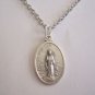 Oxidized Saint Bridget on a 24"" Stainless Steel Necklace Patron St of Babies Ireland